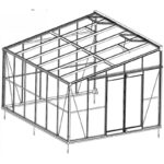 Green Protect Luxe 11,85 m² Aluminio Cristal Invernadero Adosado