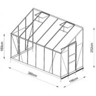 Green Protect Prima 7,22 m² Aluminio Cristal Invernadero Adosado - Imagen 6