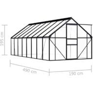 WooDlan Greenhouse House 190 × 490 × 125/195 cm Invernadero - Imagen 3
