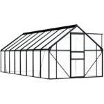 WooDlan Greenhouse House 190 × 490 × 125/195 cm Invernadero
