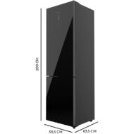 Cecotec Combi 356 200 cm 60 cm 356 L Clasificación D Negro Frigorífico Combinado D - Imagen 2