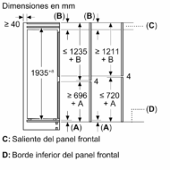 No Frost Frigorífico Combi Integrable Bosch KBN96ADD0 284L Serie 6 D - Imagen 2