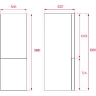 1.88m No Frost Frigorífico Combi Teka NFL 342 C E-Inox 295L E - Imagen 6