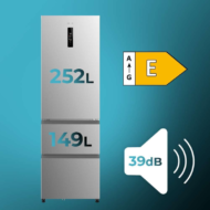 400L Inox Frigorífico Combi Cecotec Bolero CoolMarket Combi FD 400 E - Imagen 2