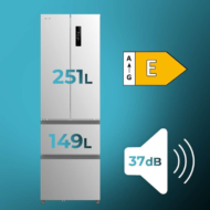 400L Inox Frigorífico Combi Cecotec Bolero CoolMarket Combi F2D 400 E - Imagen 4