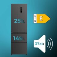 Cecotec Bolero Coolmarket Combi F2D 400 400L E Inox Frigorífico E - Imagen 2