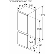 3KIE711S 267L Combi Integrable Frigorífico Balay E - Imagen 5