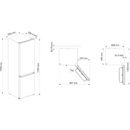 Cíclico Frigorífico Combi Kromsline DF-KC-CI-1800-W 178 cm 269L Blanco F - Imagen 2
