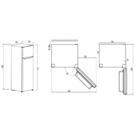 Dos Puertas Kromsline KF-1655-IX 202L 41L Frigorífico F - Imagen 2