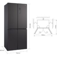 CHiQ CCD415NEI4E 415L 182cm 63cm Inverter Clase E Frigorífico Americano E - Imagen 4