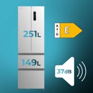 Bolero Coolmarket Combi F2D 400 400L E Inox Frigorífico Cecotec E - Imagen 3