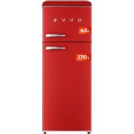 EVVO F45 170L 45L Clase E Rojo Frigorífico Dos Puertas E
