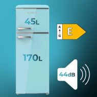 Cecotec Bolero CoolMarket 2D Origin 215L E Azul Frigorífico E - Imagen 2