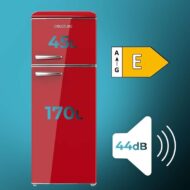 Cecotec Bolero CoolMarket 2D Origin 215L E Rojo Frigorífico E - Imagen 5