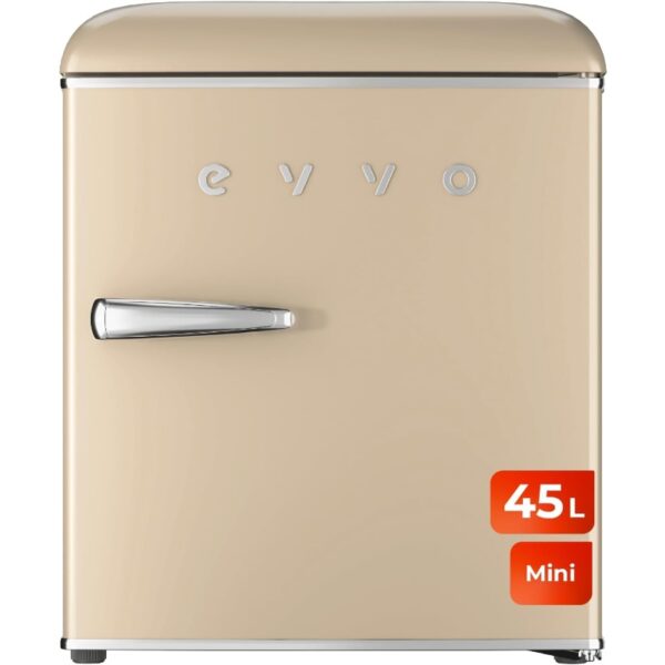 EVVO F20 45L Clase de eficiencia energética F Beige Nevera mini F