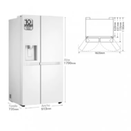 Frigorífico Americano LG GSLC40SWPE 638L 1.79m No Frost E - Imagen 2